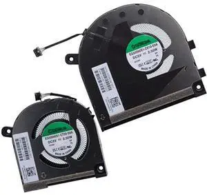 Deal4GO CPU & GPU Graphics Cooling Fan N09634-001 N09635-001 Replacement for HP 15-EW 15-EY 15T-EW 15Z-EY 15-EW0023DX 15-EY1157NR, Silver