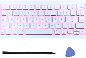 Replacement US Keyboard Full Set of Keycap Keys and Tool Applicable for ipad Pro/Air 11/12.9inch Magic Keyboard (MKH-2 White)
