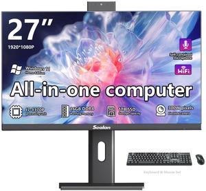 Sealan All-in-One Computers Business Desktop 27" FHD 60Hz Display, Intel Core i7-1370P, 16GB DDR4 RAM, 1TB SSD, Webcam, HDMI, Type-C, Wi-Fi 6, Wired Keyboard & Mouse, Windows 11 Home