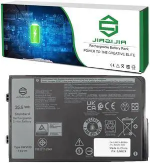 JIAZIJIA 6WVHD 451-BDDY Laptop Battery Replacement for Dell Latitude 7230 Rugged Extreme Tablet T06H T06H001 Series Notebook FNW8F 0VDDJY VDDJY 0JM6CX JM6CX 7.6V 35.6Wh 4457mAh