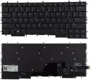 SUNMALL Replacement Keyboard Compatible with Dell G7 15 G7500 G7 7500 with backlit 12PWM 012PWM