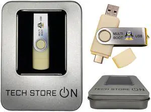 Linux Best OS Collection Set Universal 6-in-1 MultiBoot Bootable Live Install and Recovery USB Flash Thumb Drive + Tin Case
