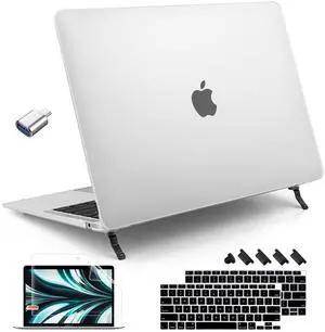 Tuiklol Case for MacBook Air 13 inch 2022 2020 2019 2018 Release M1 A2337 A2179 A1932,Plastic Laptop Hard Shell Case for Retina Display and Touch ID with MacBook Air 13.3'' Cover,Clear