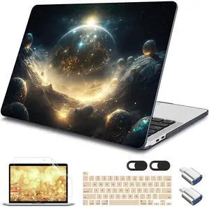 Tuiklol for MacBook Pro 16 inch Case (2020 2019 Release) Model A2141, Hard Shell Case for Keyboard Cover& OTG & Camera Cover with Retina Display and Touch Bar Fits Touch ID,Birth of Galaxy