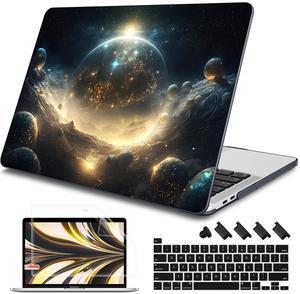 Tuiklol Case for 2022 MacBook Pro 13 Inch M2 Clip, 2021 2020 Release M1 A2338 A2289 A2251, Hard Shell Case for MacBook Pro 13.3" with Touch Bar Fits Touch ID and Retina Display, Birth of Galaxy