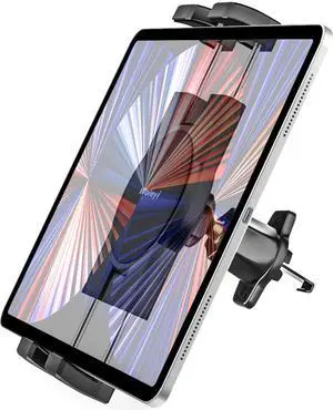 woleyi Car Vent Tablet Mount, Air Vent Clip Tablet Holder for Car with Adjustable Metal Hook Clamp, Compatible with iPad Pro/Air/Mini, Galaxy Tabs/Z Fold, iPhone, More 4.7-13" Cell Phones and Tablets