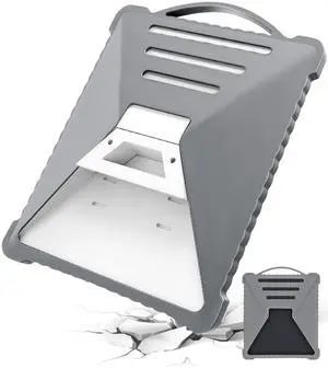 Upgrade Starlink Mini Case Cover, Soft Silicone Case Fit for Starlink Mini Satellite Dish, Portable Starlink Mini Protective Case Suitable for Outdoor Camping Hiking, Anti-Bump, Anti-Corrosion,Grey