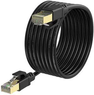 YixGH Cat8 Ethernet Cable, Internet Network Cord, 40Gbps 2000Mhz LAN Wires, High Speed SSTP LAN Cables with Gold Plated RJ45 Connector for Router, Modem, Gaming, Xbox (250ft)