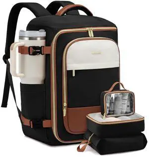 LOVEVOOK 50L Travel Backpack for Women, TSA Approved Carry On Backpack with 3 Packing Cubes, Personal Item Bag Fits 17" Laptop, Water-resistant Carry On Bag for Airplanes