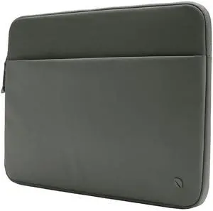 Incase A.R.C. Sleeve with ReSpun Recycled Polyester - 15 inch and 16 inch MacBook/Laptop & iPad/Tablet Case - Cushioned Faux Fur Lining, External Zippered Slip Pocket - Smoked Ivy