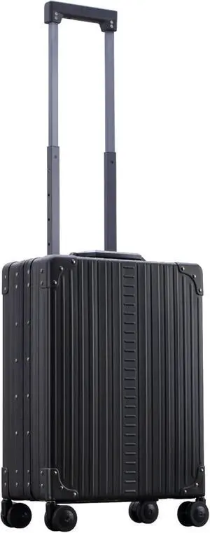 All-Aluminum 21" Vertical Carry-On Business Briefcase, TSA-Approved Hardshell Case, Spinner Wheels, Laptop Compartment, Aluminum Frame Cabin Bag for Travel & Business, Durable & Sleek (Onyx)