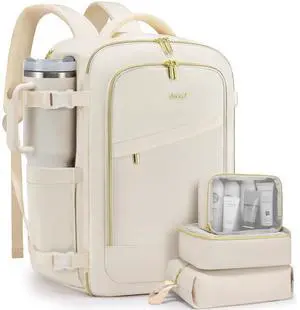 LOVEVOOK 40L Travel Backpack for Women, Carry On Flight Approved, Large Personal Item Bag, Fits 17 inch Laptop, TSA Approved Luggage with 3 Packing Cubes, Waterproof Weekender Gym Backpack