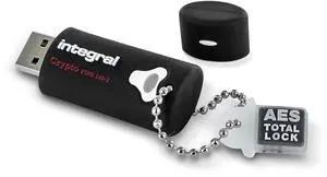 Integral 8GB Crypto-140-2 256-Bit Hardware Encrypted 3.0 USB Secure Flash Memory Drive - Certified to FIPS 140-2 Level 3, Brute-Force Password Attack Protection & Rugged Triple-layer Waterproof Design