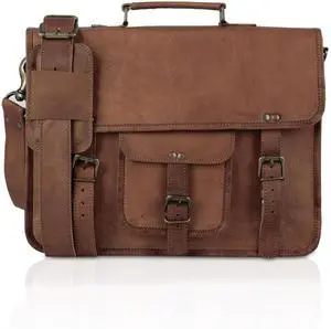 Vintage 15 Inch Laptop Messenger Bag briefcase Satchel laptop bag for Men and Women