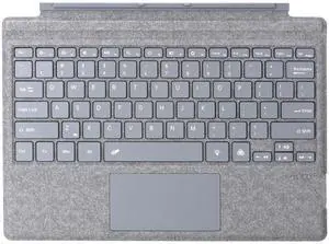 Zoof Type Cover for Microsoft Surface Pro 7+ / Pro 7 / Pro 6 / Pro 5 / Pro 4 / Pro 3, 12.3 inch, Ultra-Slim Wireless 7 Color Backlit Tablet Keyboard with Multi Touchpad Bluetooch (Gray with Backlit)