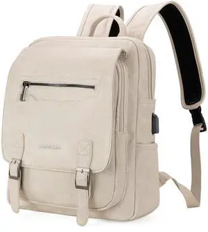 Montana West Laptop Backpack Purse for Women Men Unisex Vintage Backpack Casual Daypack for Travel Work with USB Charging Port