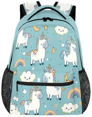 Backpack for Boys Girls Cute Unicorn Animal Rainbow Lightweight School Backpack Bookbags Elementary Toddler School Bags 14 inch Laptop Backpacks Casual Daypack