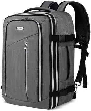 Travel Carry On 17.5" Laptop Expandable Backpack for Men Women, Personal Item Bag Waterproof Airline Approved with USB Charging Hole 3 Packing Cubes, Large Weekender Daypack Business Luggage Suitcase