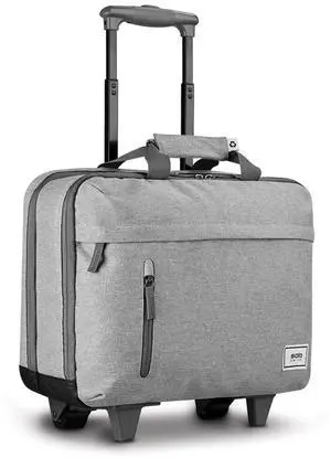 Solo New York Underseat Rolling Catalog Case - Roller Laptop Bag with Wheels, Wheeled Briefcase for Women & Men, Carry On Size for Travel, Fits 15.6" Computer - Re:Start, Gray