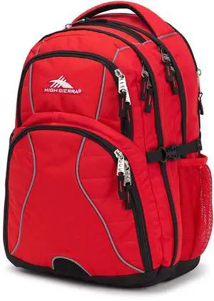 High Sierra Swerve Laptop Backpack, Crimson/Black, One Size