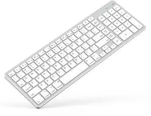 Wireless Bluetooth Keyboard for Apple Mac OS  US QWERTY Layout, Scissor Keys Precise Typing, Rechargeable Battery, Extra-Long Working Time, Compatible with iMac/MacBook Pro/Mac Mini or iPad