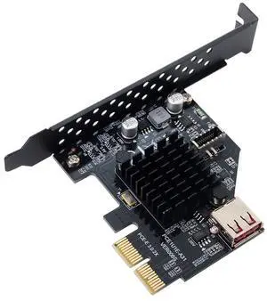 NFHK USB 3.1 Front Panel Socket USB 2.0 to PCI-E Express Card Adapter for Motherboard
