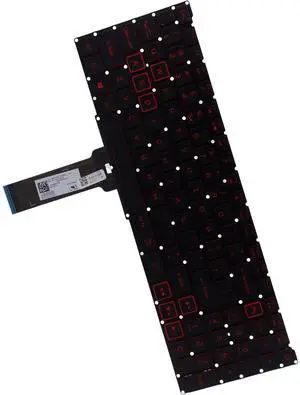 Deal4GO RED Letter Backlit Keyboard (Non RGB) Replacement for Acer PH315-51 PH315-52 PH315-53 PH315-54 PH317-53 AN515-54 AN515-57 AN515-45 PH315-51-78NP