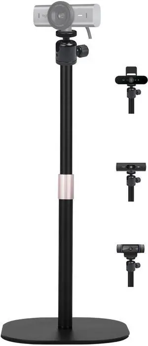 AceTaken Heavy-Duty Webcam Stand, Tabletop Webcam Tripod Holder Compatible with Logitech MX Brio 4K,Brio pro X 4K,Brio 501,C920x,C922x,C930,C925-E,C615 Webcams