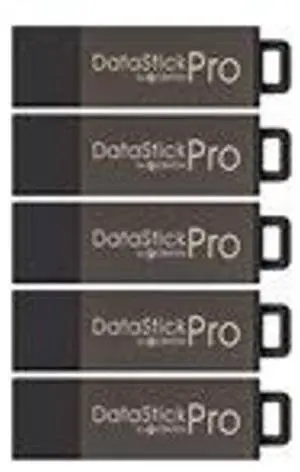 Centon Electronics DataStick Pro USB 2.0 Flash Drive, 32 GB, USB Flash Drives, 5 Bulk Pack, Grey