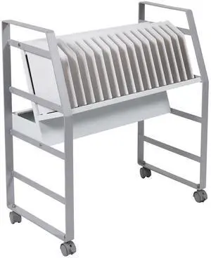 LUXOR 16-Tablet / Chromebook Open Charging Cart, Easily Accessible, UL and cUL Listed 125V/15A Power Strip (LOTM16)