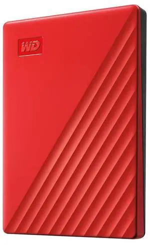 WD 1TB My Passport, Portable External Hard Drive, Red, backup software with defense against ransomware, and password protection, USB 3.1/USB 3.0 compatible - WDBYVG0010BRD-WESN
