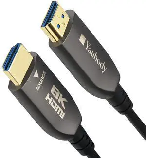 Yauhody Real 8K HDMI Fiber Optic Cable 100ft, Ultra High Speed 48Gbps HDMI 2.1 Over Fiber, Supports 10K, 8K@60Hz, 4K@144Hz/120Hz/60Hz, HDCP 2.2 & 2.3, 4:4:4,eARC, Dynamic HDR 10, 3D(100ft)