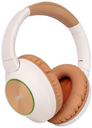 XuanGui Over Ear Wireless Bluetooth Headphones, Foldable HiFi Stereo Headphones with 20H Playtime, Bluetooth 5.3, FM/TF, LED Lights for Cellphone Home NX400, Brown