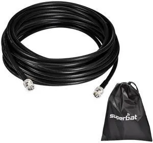 Superbat Long 3G/6G SDI Cable 40ft Heavy Duty BNC to BNC Cable 75 Ohm Belden 1694A Black for HD-SDI/3G-SDI/6G-SDI/4K Video Camera Converter, Precision SDI Camera Wire
