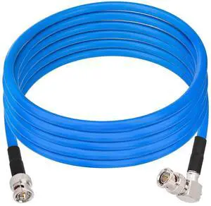 Superbat 6G/12G SDI Cable 10ft 75 Ohm Right Angle BNC Male to BNC Male Belden 1694A Video Cable for HD-SDI/3G-SDI/4K/8K HD Cameras CCTV Monitor SDI Video Equipment