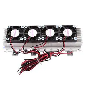 Peltier Module Refrigerator Cooling System DIY Thermoelectric Cooler Refrigeration Heat Sink Air Cooling Device 4-Chip TEC1-12706 12V Peltier Cooler Semiconductor Water Chiller TEC