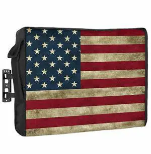 Outdoor TV Cover - American Flag Waterproof and Weatherproof 80"-85" LCD Movable Shield TV Display Screen Protector Outside Television Covers