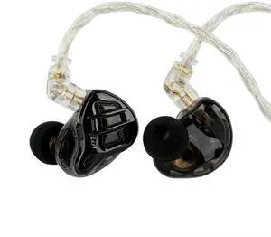 Linsoul KZ ZAR 7BA+1DD in-Ear Monitor, HiFi Wired Earbuds, Gaming Earbuds, Hybrid IEM Earphones with Recessed 2 Pin Detachable Cable for Musicians, Studio Engineers and Audiophiles(with Mic)