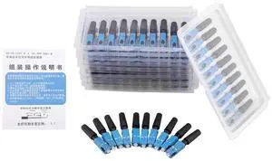 Hilitand 100pcs FTTH Embedded SC Fiber Optic Connectors Quick Fast Pre Embedded Cold Connector