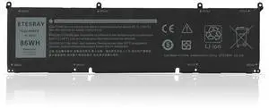 ETESBAY 69KF2 Laptop Battery Replacement for Dell XPS 15 9500 Precision 5550 Alienware M15 R3 R4 M17 Series Notebook 70N2F 070N2F 8FCTC 08FCTC 11.4V 86Wh
