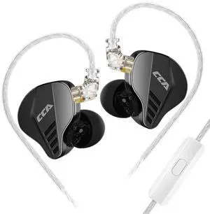 CCA Pianist in-Ear Monitor 2BA+1DD Hybrid Triple Drivers Earbuds HiFi Bass Noise Isolation Earphones, Clarity Stereo Sound Comfortable Headphones for Audio Engineers, Musicians(with Mic)