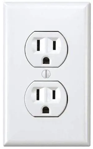 AES indoor Spy Cameras - 60 Day Battery Powered WiFi Power Receptacle Electrical Oulet Hidden Spy Camera (White), 720p