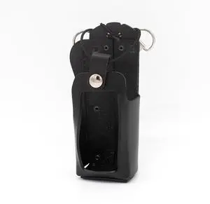 Boston Leather Radio Holder with D Rings for - 5480RC-1