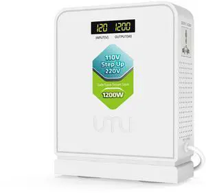 UMI Step Up Voltage 110v to 220v Converter, Heavy Duty Power Transformer 110v to 220v 1200W, Power Converter for Large Capacity Equipment, Step Up Transformer 110 to 220 Volt for Europe Appliance