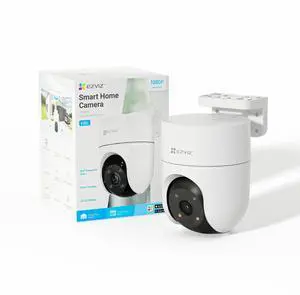 EZVIZ 360° Security Camera Outdoor with Auto-Tracking, WiFi Surveillance Camera for Home Security, Human/Motion Detection, Color Night Vision, Two-Way Talk, Waterproof, Alexa/Google | H8C 2MP