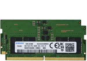 Sam Original 16GB (2x8GB) DDR5 5600MHz PC5-44800 SODIMM 1Rx16 CL46 1.1v M425R1GB4BB0-CWM Notebook Laptop RAM Memory Module Upgrade Adamanta