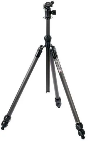3 Legged Thing Pro Range 2.0 Winston 2.0 Kit Carbon Fibre Tripod System - Adjustable Camera Tripod with 3 Counterfold Detachable Legs for Monopod Conversion - Darkness (Matte Black) (WINSTONKIT2DARK)