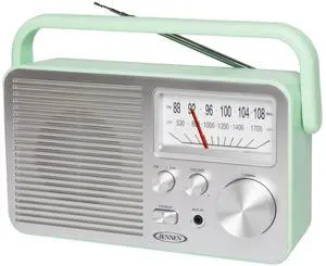JENSEN MR-750-GR MR-750 Portable AM/FM Radio (Green)