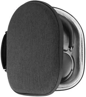 Geekria Shield Headphones Case Compatible with Bose QC 45/35II Gaming/25, Replacement Hard Shell Travel Carrying Bag with Cable Storage (Dark Grey)