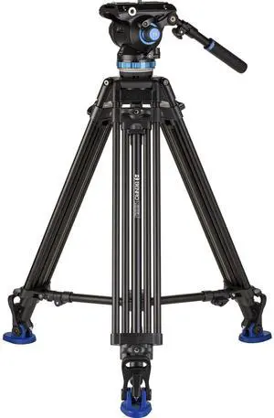 Benro A673TM Dual Stage Aluminium Video Tripod S8PRO Head - 75mm Bowl, 3-Leg Sections, Twist Lever-Lock